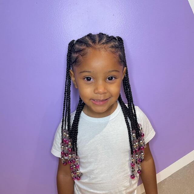  little girl single braids 