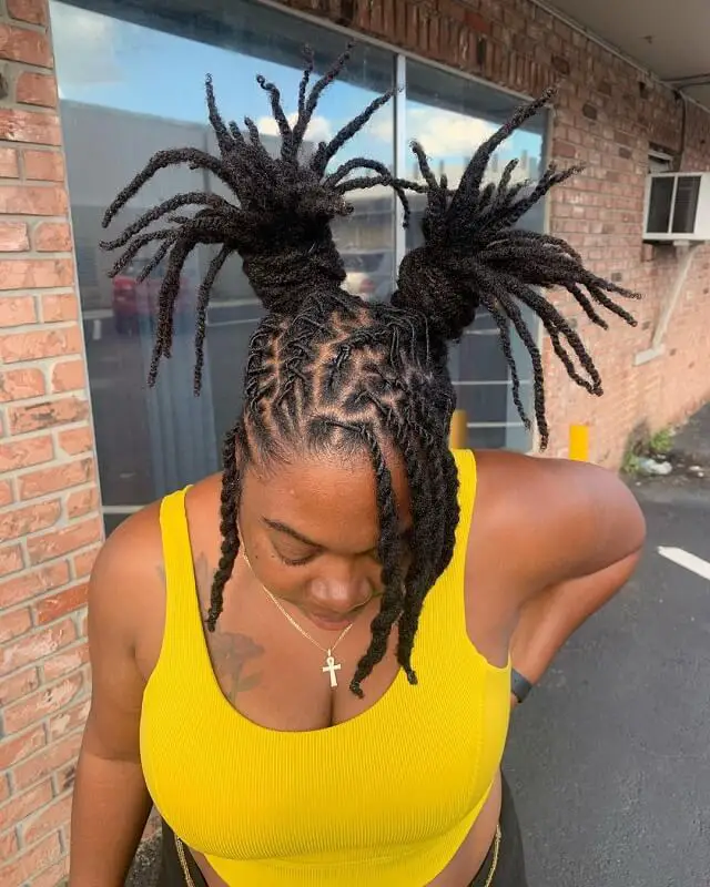  loc updo with bangs