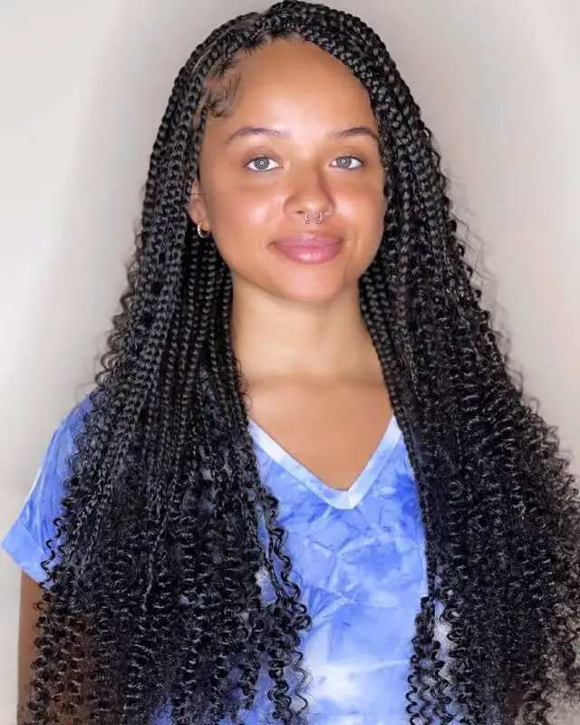 long bohemian box braids