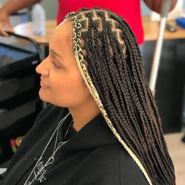 long thin box braids 