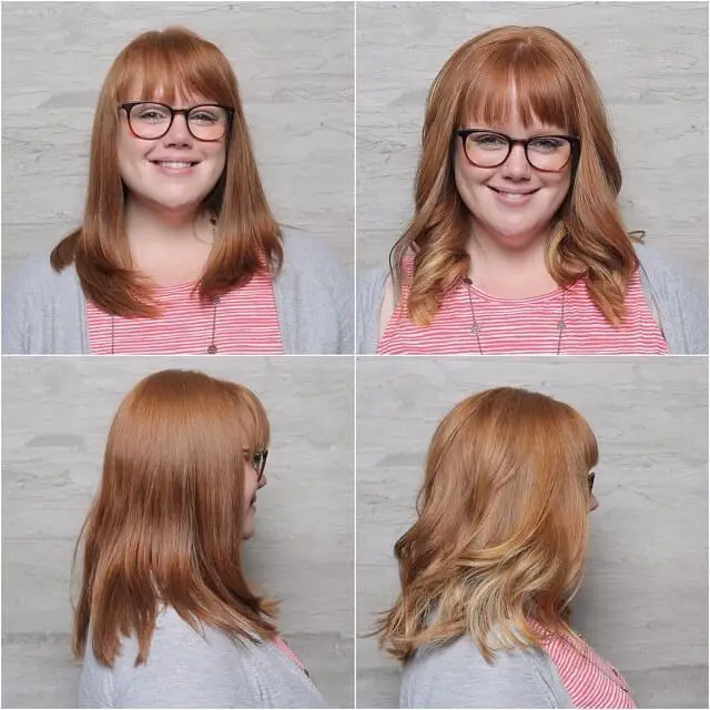 ombre bob with bangs