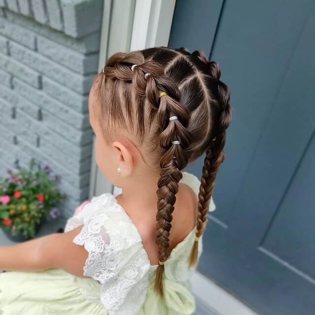 pigtail braids kids