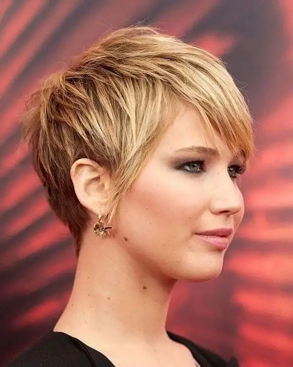 Side Swept Pixie Cut With Bangs