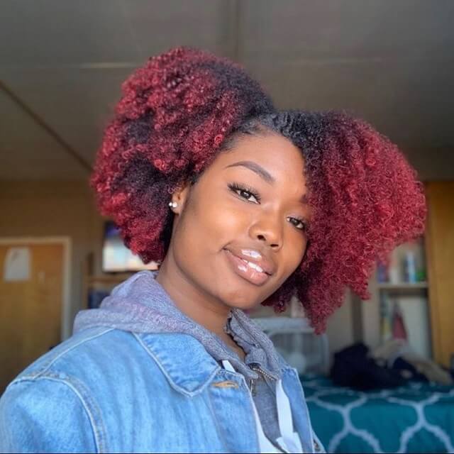  red curly hair black girl 