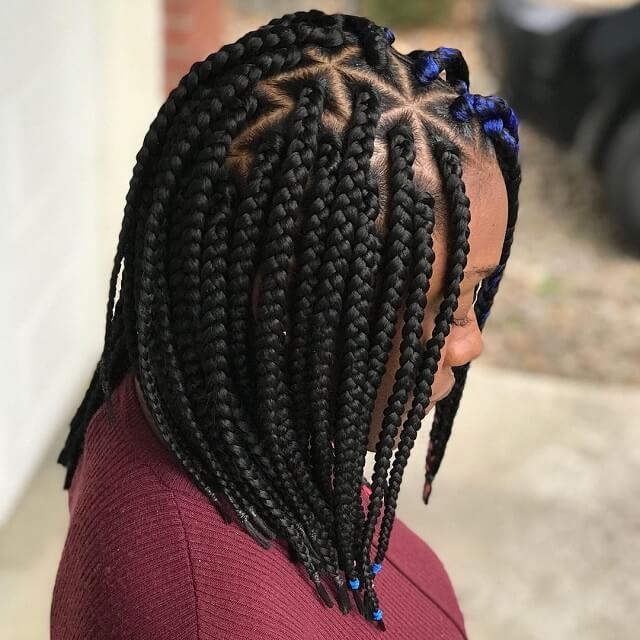 triangle bob box braids