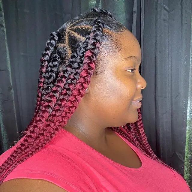 triangle jumbo box braids