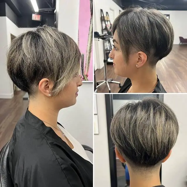 undercut pixie cut with bangs