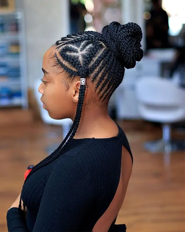 updo african braids