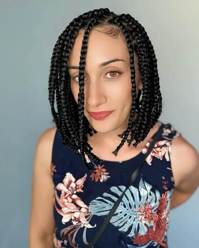 box braids on short hair white girl 