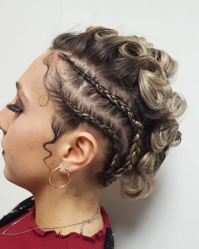 braids for short curly hair