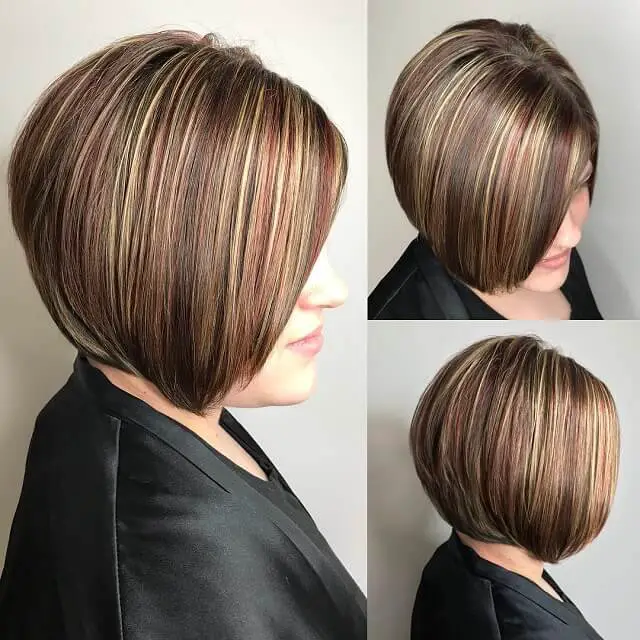 chunky short red hair with blonde highlights