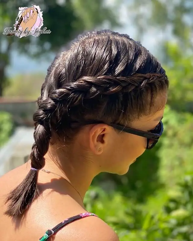 cute braided ponytails for short hair