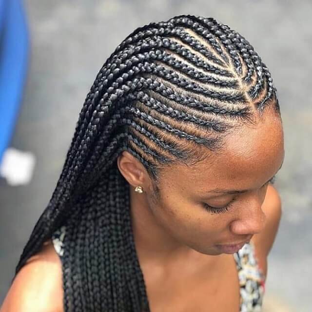 fulani braids middle part 