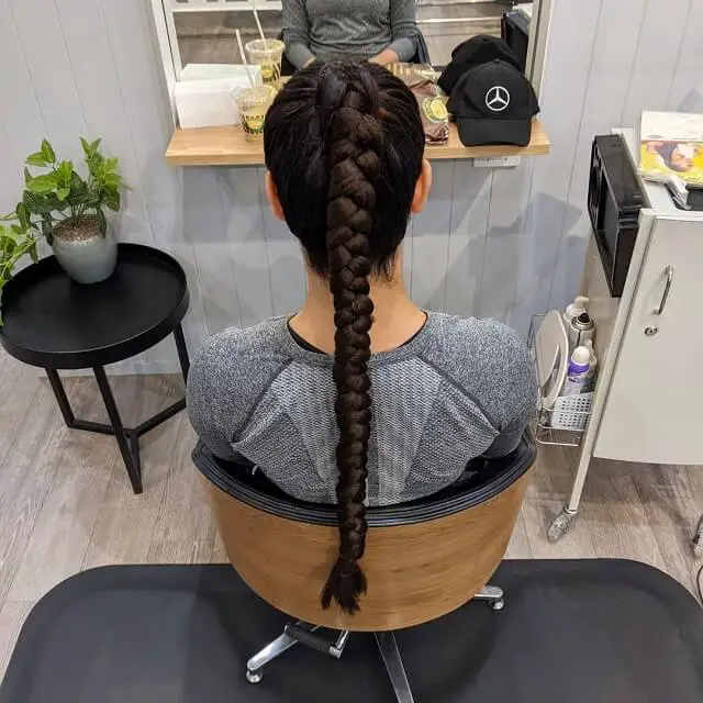  invisible braided ponytail 