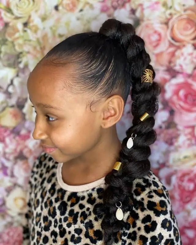 little black girl ponytail 
