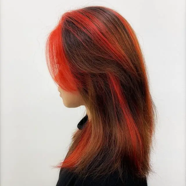 Fashionable Red Hair Highlights