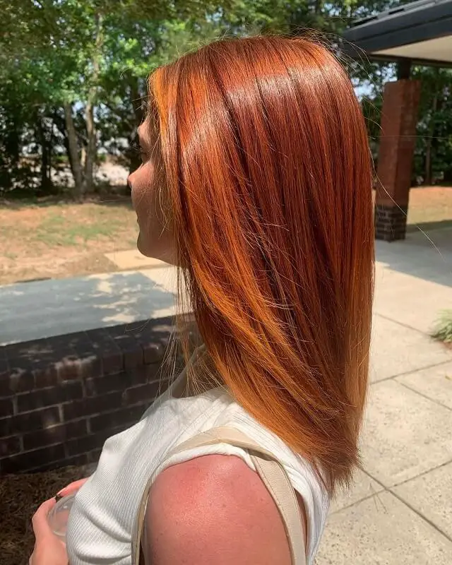Goddess Red Shade With Blonde Highlights