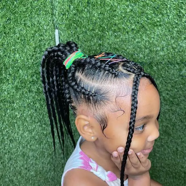 rubber band little black girl ponytail hairstyles