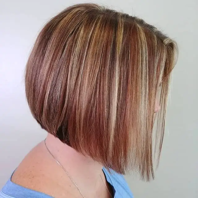 short red hair with blonde highlights