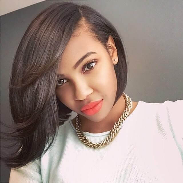 side part bob hairstyles for black women