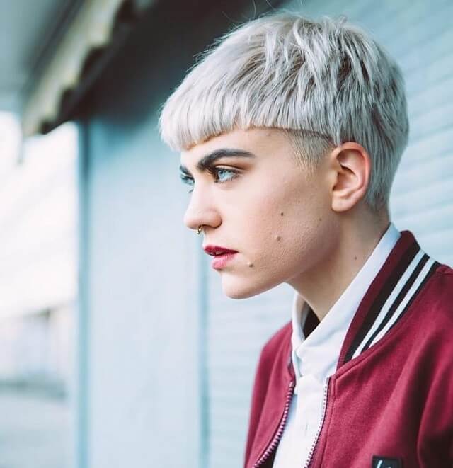 Silver tomboy Hairstyle