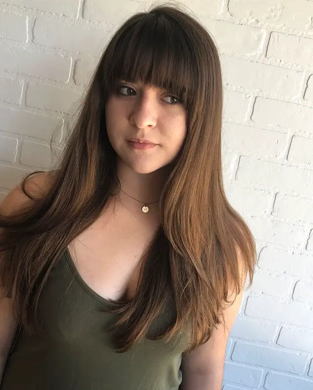 face framing layers with bangs     