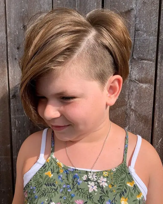  little girl pixie cut with shaved side
