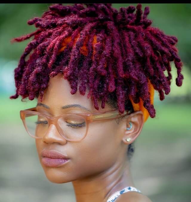 Faux Locs Shortly Chopped Vibrant Hairstyle