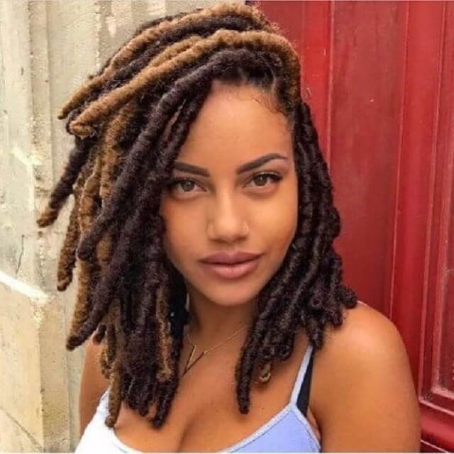 Two-Tone Short Style Faux Locs