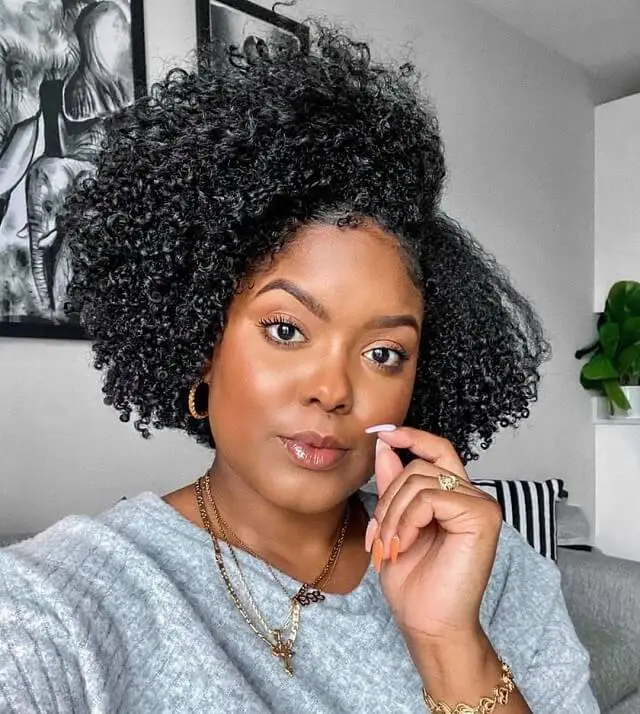Faux Curly Hairstyle for black