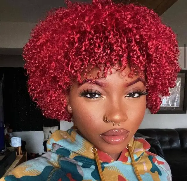 Red Curly Hair for black women 