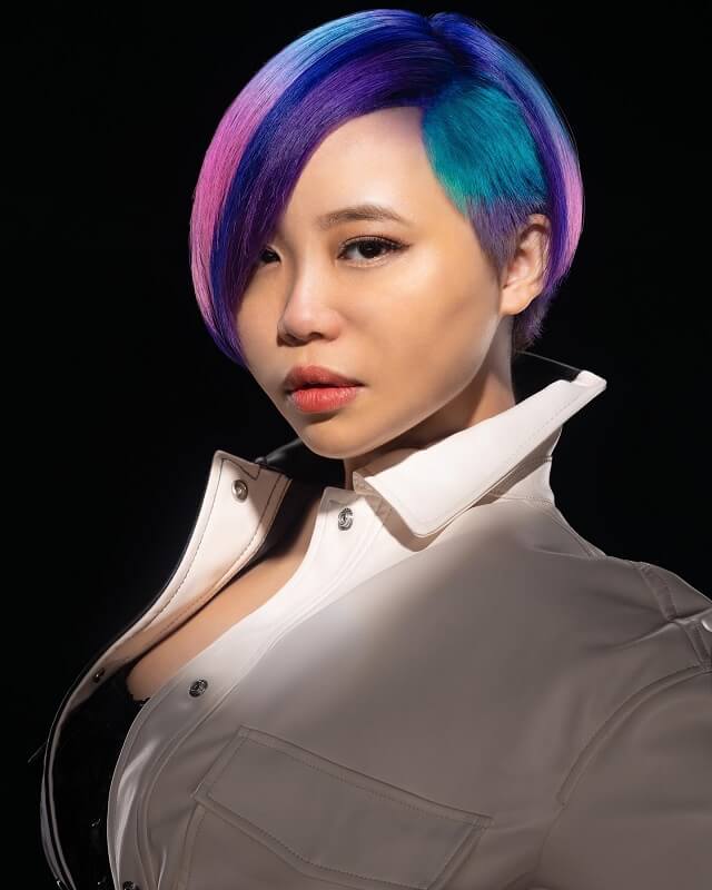 Colorful Short Hair for Asian Women