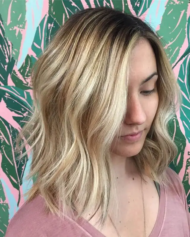 choppy long inverted bob