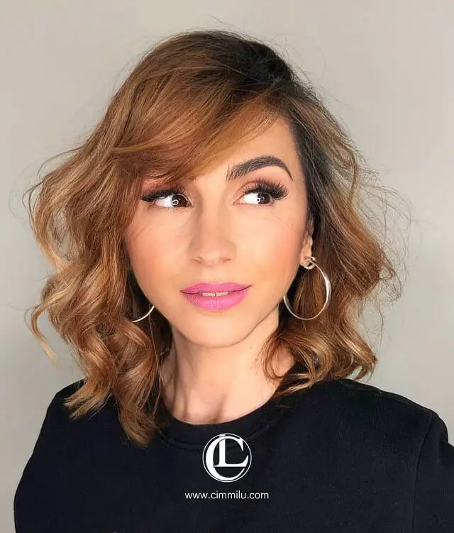 choppy shoulder length layered bob