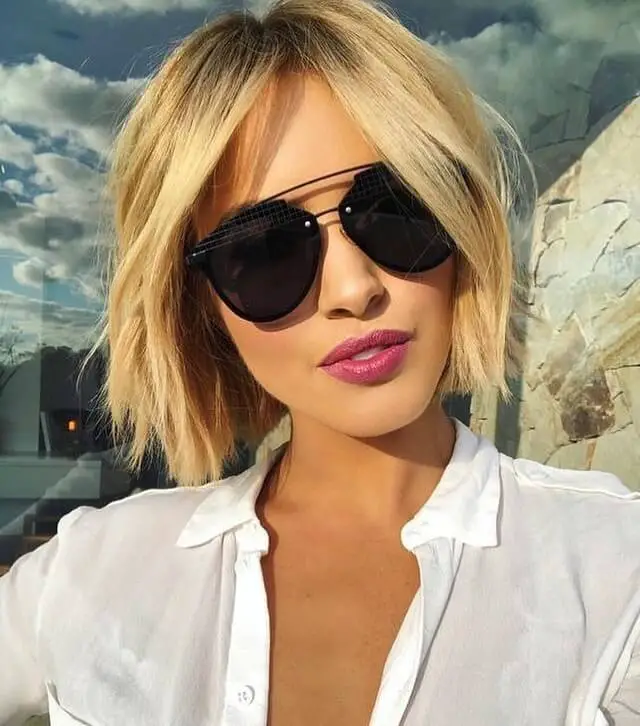 jaw length edgy choppy bob