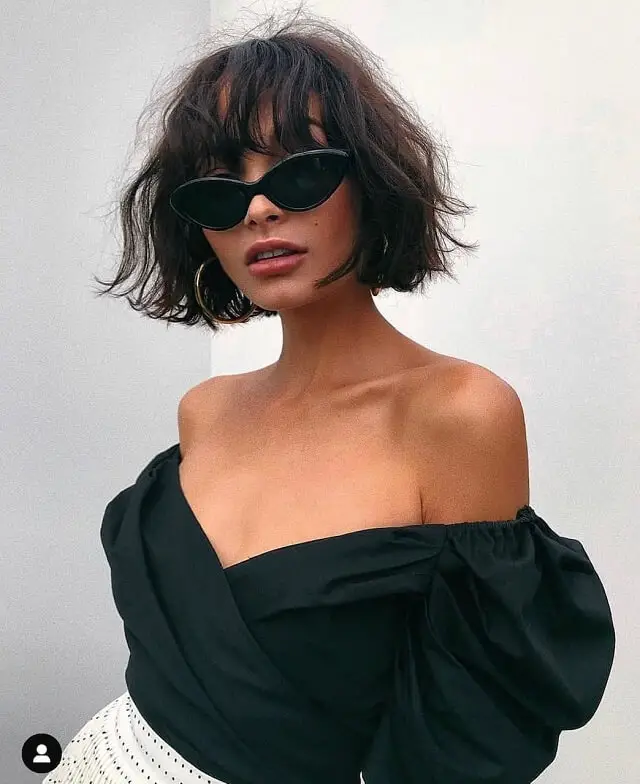 jaw length edgy choppy bob