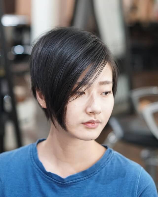 Long pixie cut for asian                