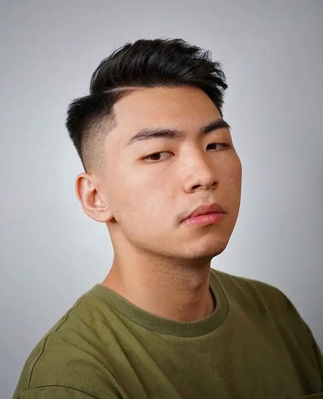  Long top short on side haircut 