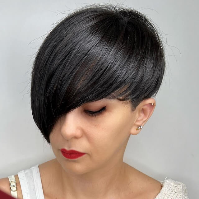 asian asymmetric pixie cut