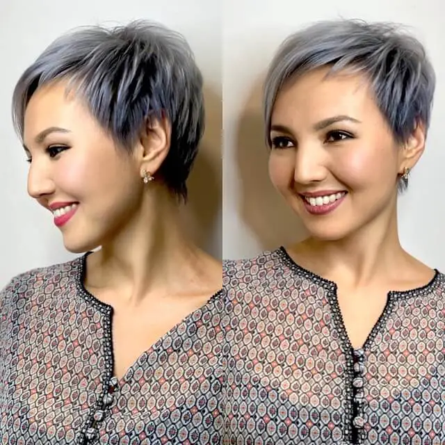pixie cut for oval face asian