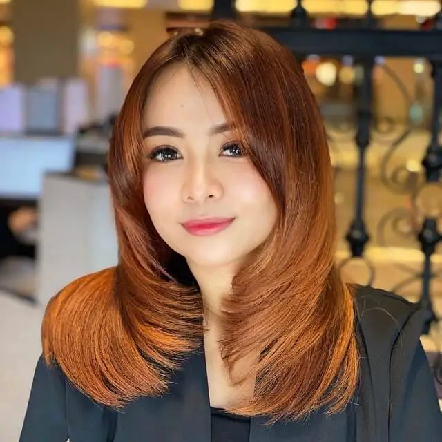 Asian ginger Hair color