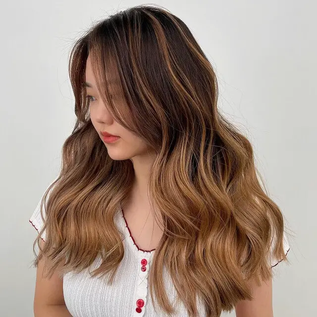 asian caramel hair color