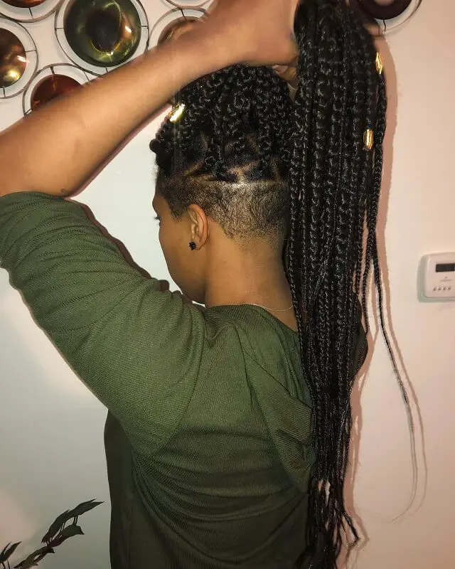 box braids with nape