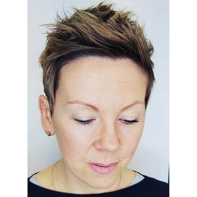 messy short spiky haircuts for over 50