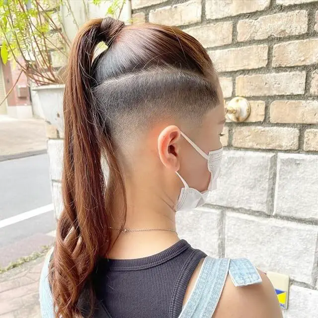 nape undercut for long hair