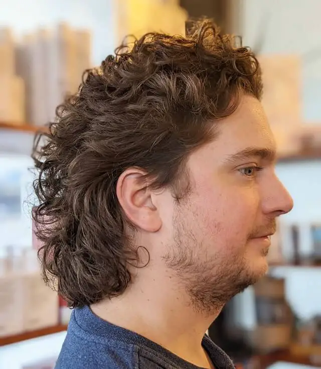 Curly Mullet for Fine Hair