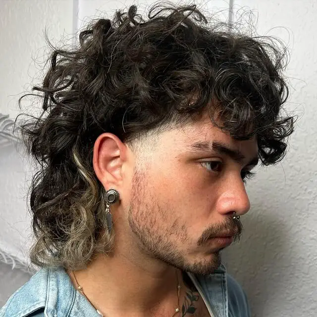 Messy Curly Mullet           