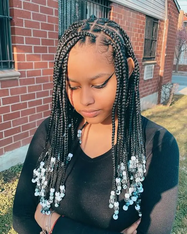 coi leray braids with beads           