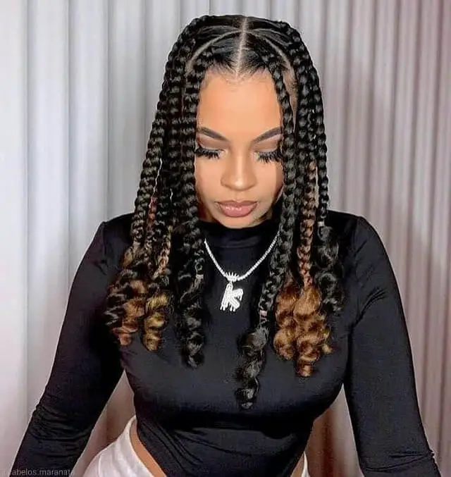 coi leray braids with curly ends