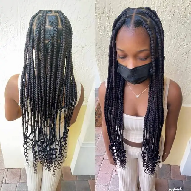 coi leray braids with front and back view